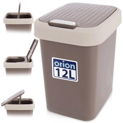 Orion Kosz na Śmieci Uchylny ORION 12 L Pojemnik na Odpady Tworzywo Brązowy