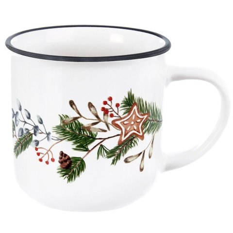 Orion Kubek Ceramiczny 330 ml ORION Gałązki Iglaste Gwiazdka Prezent