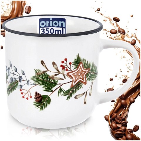 Orion Kubek Ceramiczny 330 ml ORION Gałązki Iglaste Gwiazdka Prezent