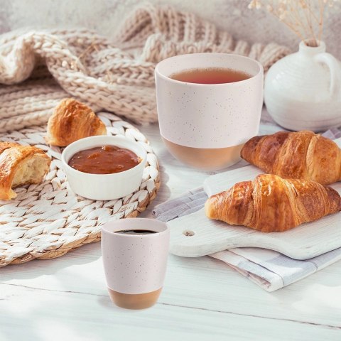 Orion Kubek Ceramiczny do Espresso 90ml Biały Nakrapiany Kamionka ORION