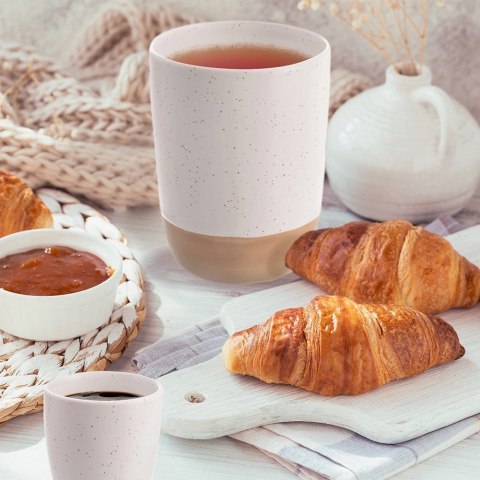 Orion Kubek Ceramiczny do Kawy Herbaty 340ml Biały Nakrapiany ORION