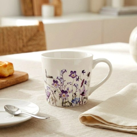 Orion Kubek Porcelanowy Duży 430 ml Louka Kwiatowy Dekor do Herbaty
