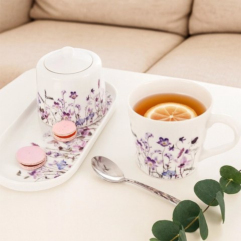 Orion Kubek Porcelanowy Duży 430 ml Louka Kwiatowy Dekor do Herbaty