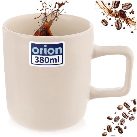 Orion Kubek Skandi Kamionka 380ml Kremowy Matowy z Uchem do Kawy Herbaty