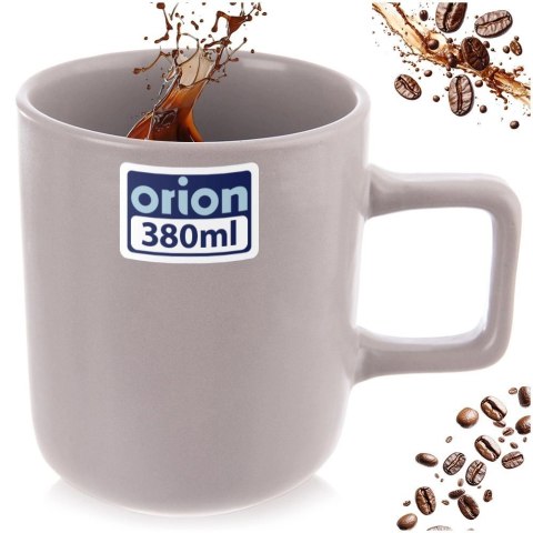 Orion Kubek Skandi Kamionka 380ml Szary Matowy z Uchem do Kawy Herbaty ORION