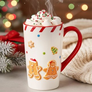 Orion Kubek Świąteczny Ceramiczny 570ml Duży Piernikowy Ludzik Home Styling