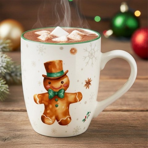Orion Kubek Świąteczny Porcelana 320 ml Piernikowy Ludzik Zmywarka