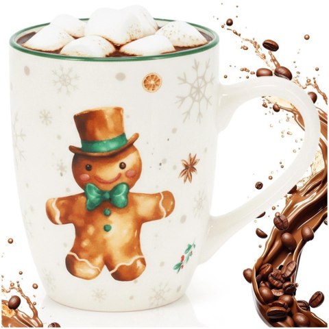 Orion Kubek Świąteczny Porcelana 320 ml Piernikowy Ludzik Zmywarka