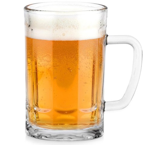 Orion Kufel do Piwa Szklany 330 ml z Uchem Gruby Klasyczny Prezent