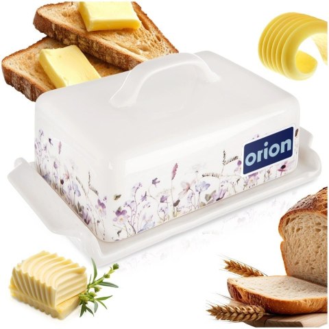 Orion Maselniczka Porcelanowa Louka Maselnica z Pokrywką w Polne Kwiaty