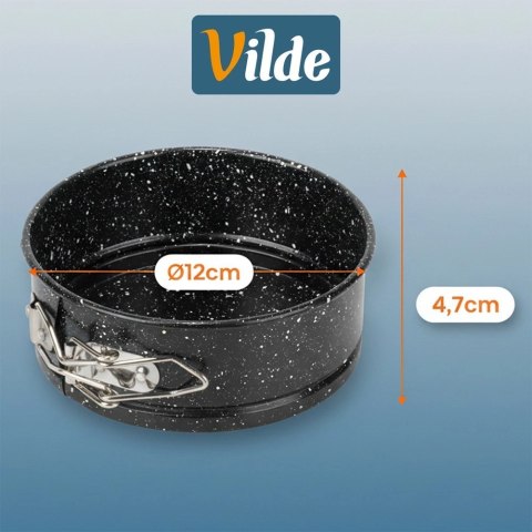 Orion Mini Tortownica Rozpinana 12 cm Stal Granitowa Nieprzywierająca VILDE