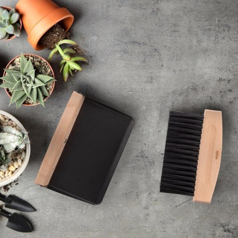 Orion Mini Zmiotka z Szufelką ORION Metal Drewno z Magnesem do Blatu Czarne