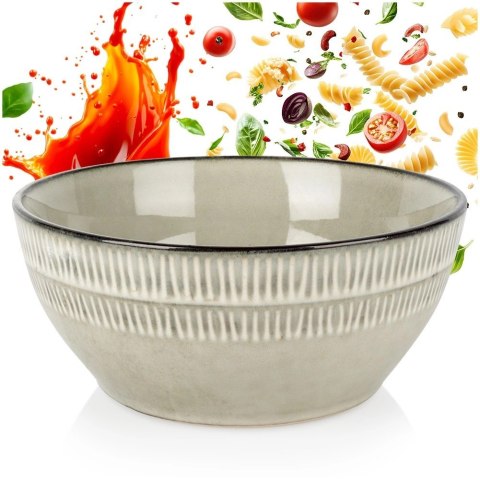 Orion Miseczka Ceramiczna 750 ml Szara Matowa na Zupę Płatki Sałatkę