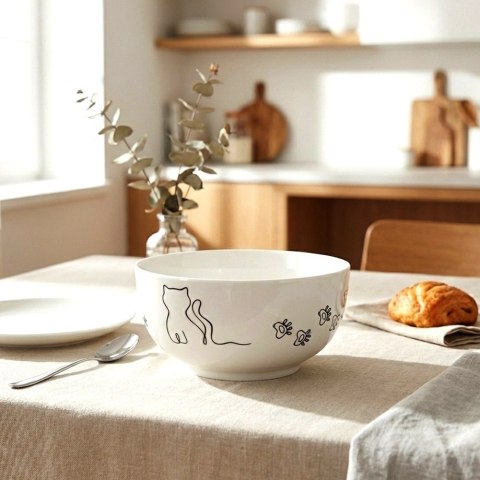 Orion Miseczka Porcelanowa 550 ml Kotek Miska dla Dzieci na Zupę i Płatki