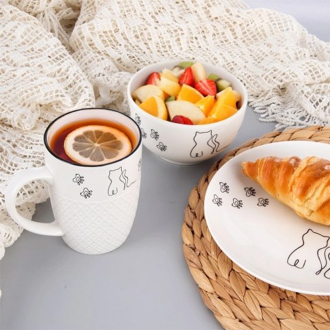 Orion Miseczka Porcelanowa 550 ml Kotek Miska dla Dzieci na Zupę i Płatki