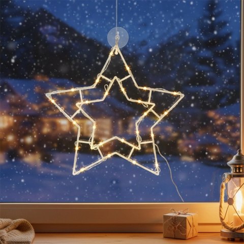 Orion Ozdoba świecąca na okno gwiazda 24 LED 41x39 cm