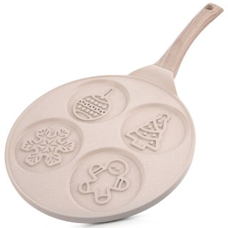 Orion Patelnia 4 Otwory Jajka Placki Choinka Granit Indukcja 26 cm ORION