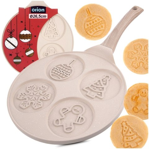 Orion Patelnia 4 Otwory Jajka Placki Choinka Granit Indukcja 26 cm ORION