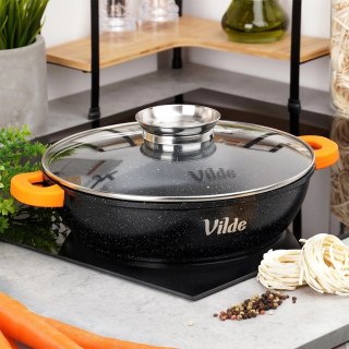 Orion Patelnia Głęboka Granitowa 3,3 L 28 cm Pokrywka Aroma Dozownik VILDE
