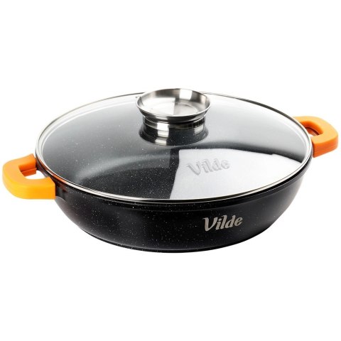 Orion Patelnia Głęboka Granitowa 4,7 L 32 cm Pokrywka Aroma Dozownik VILDE
