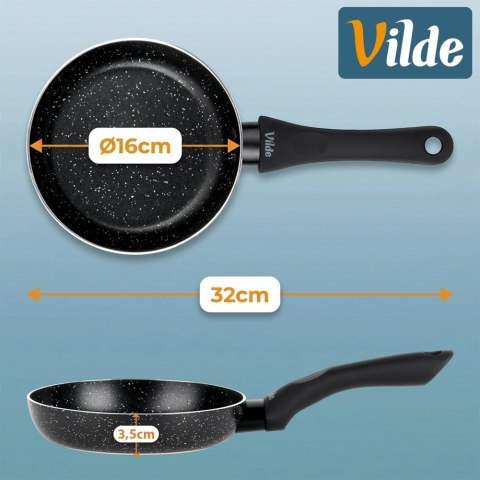 Orion Patelnia Granitowa 16 cm Black Line Indukcja Gaz Non-stick VILDE