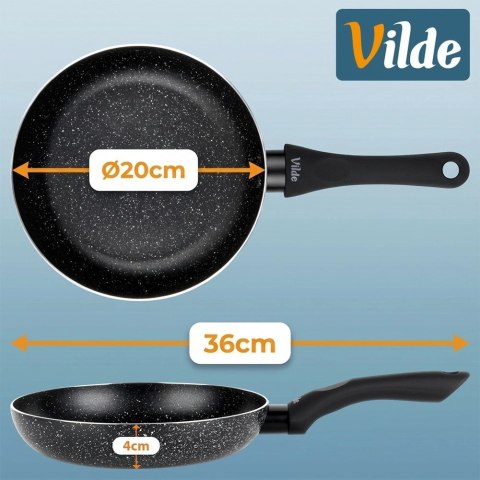 Orion Patelnia Granitowa 20 cm Black Line Indukcja Gaz Non-stick VILDE