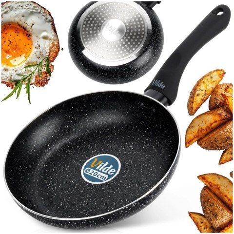 Orion Patelnia Granitowa 20 cm Black Line Indukcja Gaz Non-stick VILDE