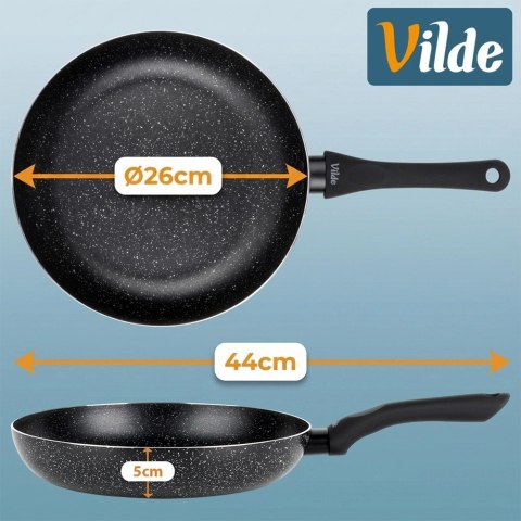 Orion Patelnia Granitowa 26 cm Black Line Indukcja Gaz Non-stick VILDE