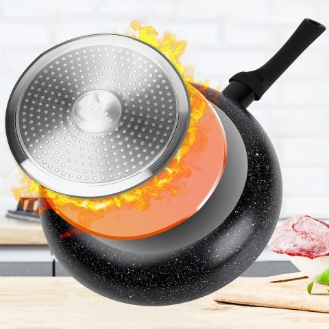 Orion Patelnia Granitowa 26 cm Black Line Indukcja Gaz Non-stick VILDE