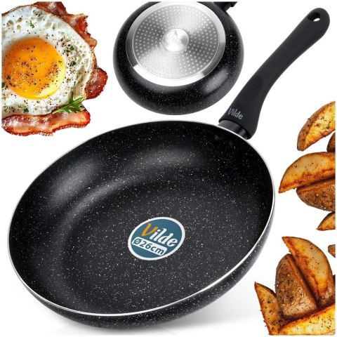 Orion Patelnia Granitowa 26 cm Black Line Indukcja Gaz Non-stick VILDE