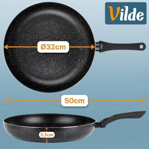 Orion Patelnia Granitowa 32 cm Black Line Indukcja Gaz Non-stick VILDE