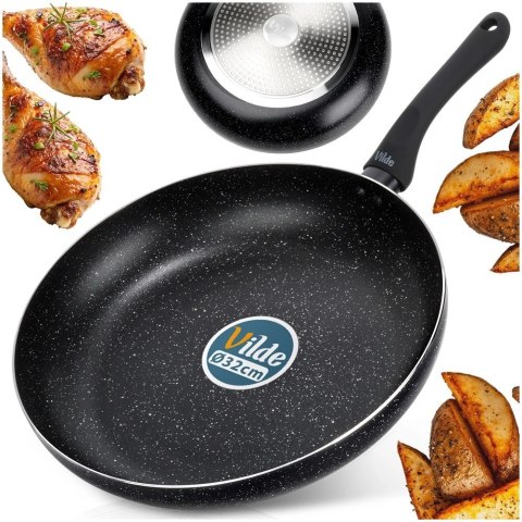 Orion Patelnia Granitowa 32 cm Black Line Indukcja Gaz Non-stick VILDE
