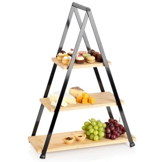 Orion Patera 3-poziomowa Prostokątna Bambusowa 53 cm VILDE na Owoce