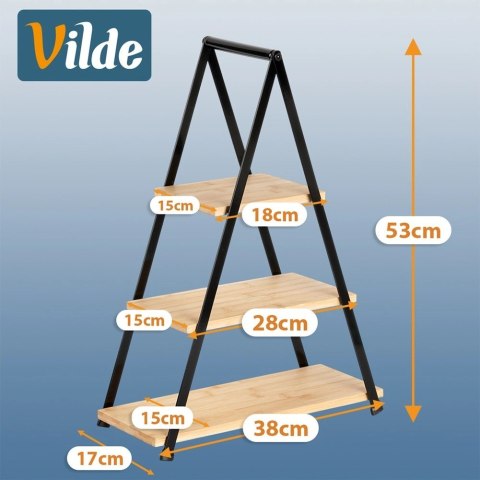 Orion Patera 3-poziomowa Prostokątna Bambusowa 53 cm VILDE na Owoce
