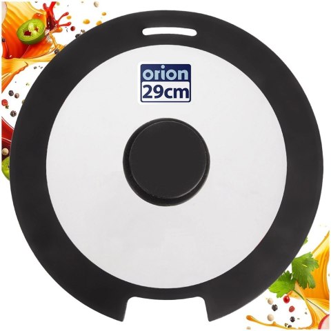 Orion Pokrywka Szklana Borokrzemowa z Silikonowym Rantem 28 cm ORION