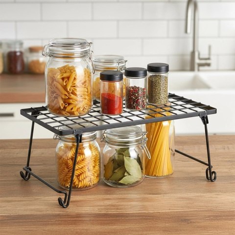 Orion Półka Wkład do Szafki Kuchennej Składana Metal Loft 36 cm Czarna