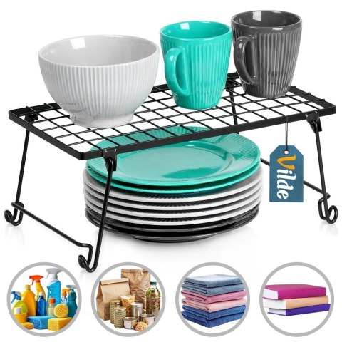 Orion Półka Wkład do Szafki Kuchennej Składana Metal Loft 36 cm Czarna