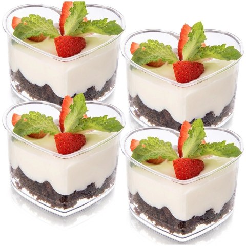 Orion Pucharki Serce 130ml Zestaw 4 szt. do Deserów i Galaretek ORION Musy