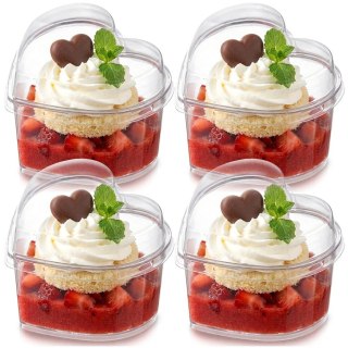 Orion Pucharki Serce z Pokrywkami 130ml Zestaw 4 szt. Finger Food ORION