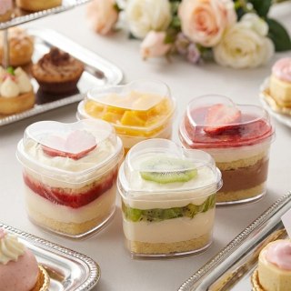 Orion Pucharki Serce z Pokrywkami 130ml Zestaw 4 szt. Finger Food ORION