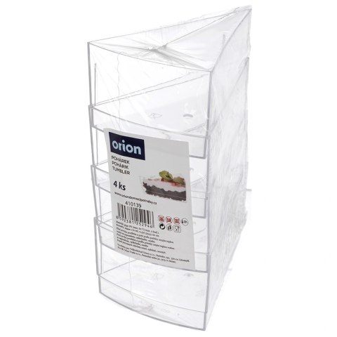 Orion Pucharki Trójkątne 160ml Zestaw 4 szt. do Deserów i Ciast ORION Party