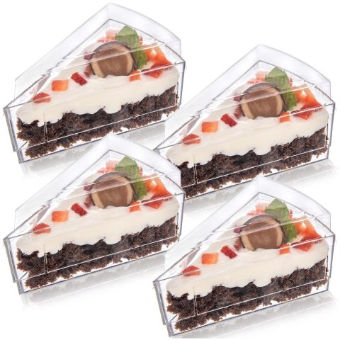 Orion Pucharki Trójkątne z Pokrywkami 160ml Zestaw 4 szt. ORION Finger Food