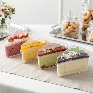 Orion Pucharki Trójkątne z Pokrywkami 160ml Zestaw 4 szt. ORION Finger Food