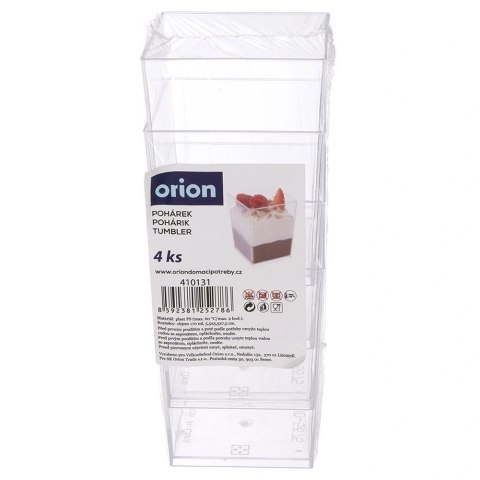 Orion Pucharki do Deserów 160ml Zestaw 4 szt. Finger Food ORION Przekąski