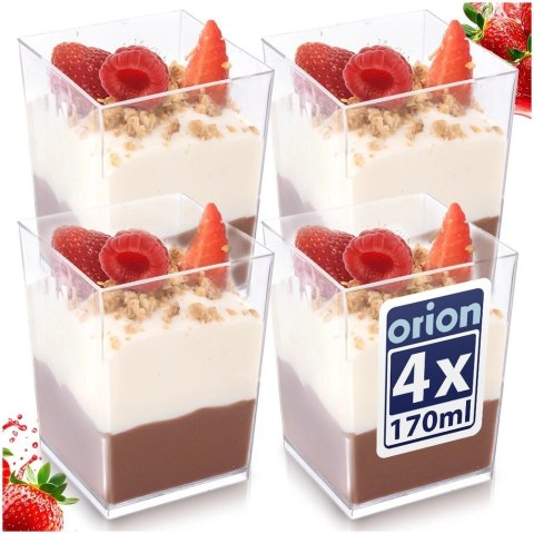 Orion Pucharki do Deserów 160ml Zestaw 4 szt. Finger Food ORION Przekąski