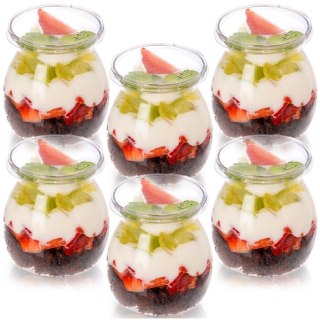 Orion Pucharki z Pokrywkami 160ml Zestaw 6 szt. do Monoporcji i Deserów