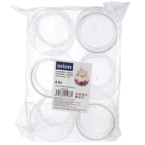 Orion Pucharki z Pokrywkami 160ml Zestaw 6 szt. do Monoporcji i Deserów