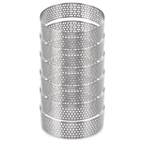 Orion Ranty do Tartaletek Zestaw 6 szt. Perforowane 7 cm Stalowe ORION