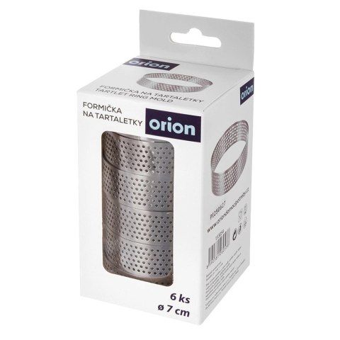 Orion Ranty do Tartaletek Zestaw 6 szt. Perforowane 7 cm Stalowe ORION
