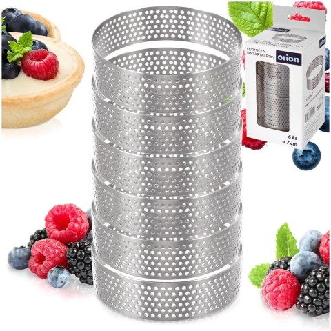 Orion Ranty do Tartaletek Zestaw 6 szt. Perforowane 7 cm Stalowe ORION